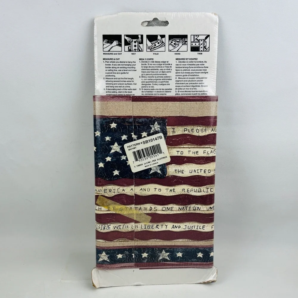 Expressions American Flag Pledge of Allegiance Wallpaper Border SB10147B 5 Yards